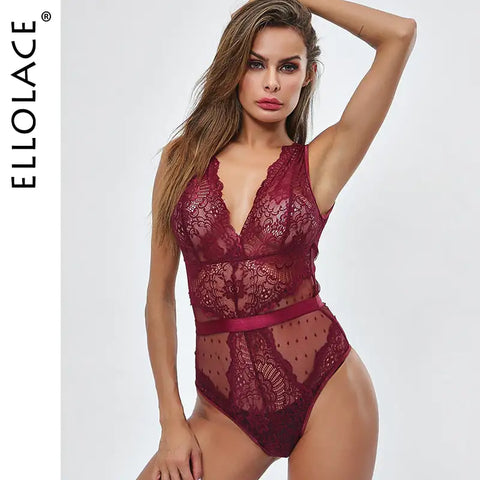 Miss Velva Seductive See-through Lace Lingerie Set with Thong – Intimate Wear for Women