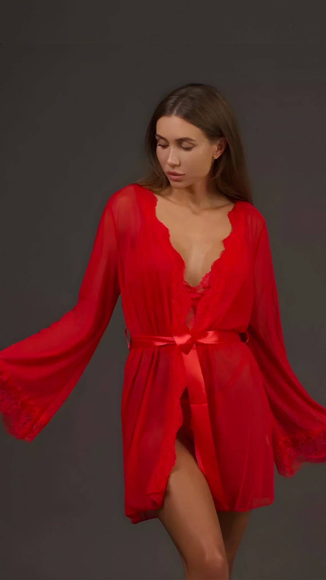 Miss Velva Fearless Lace Robe Set – Bold and Sexy Lingerie for Women