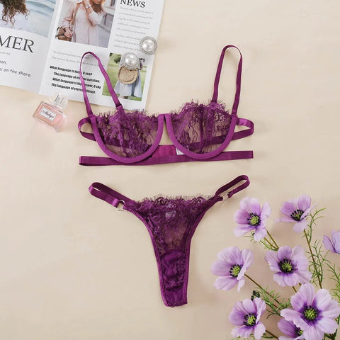 Miss Velva Seductive Mandala Lingerie Set – Sexy Lace Intimates in Vibrant Colors